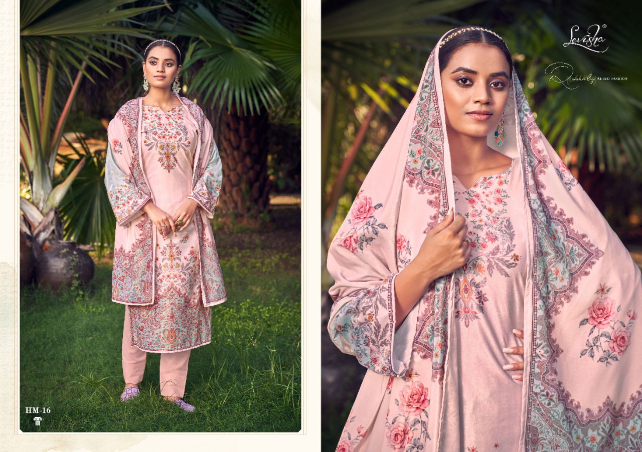 Levisha Hamza Fancy Printed Designer Casual Wear Dress Material Collection